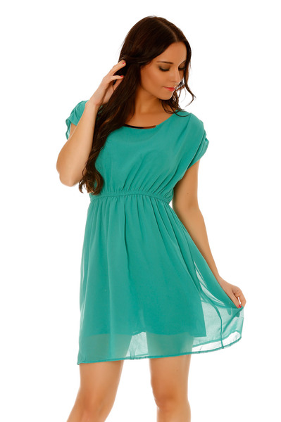 Robe verte fluide