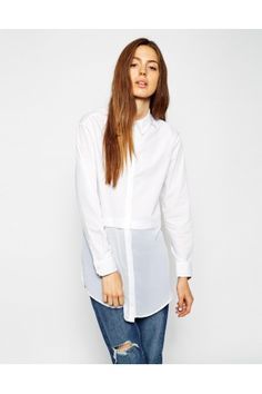 Chemise femme blanche longue