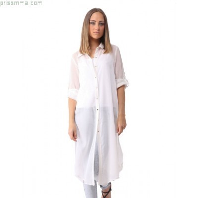 Chemise longue en voile