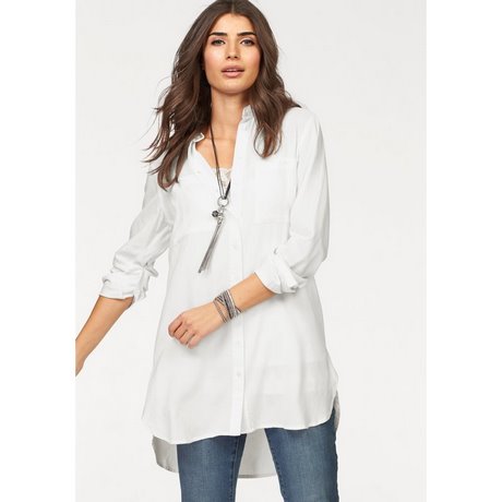 Chemise longue femme blanche