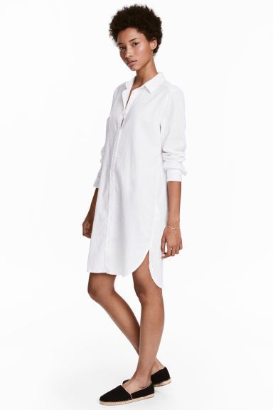 Chemise longue femme blanche