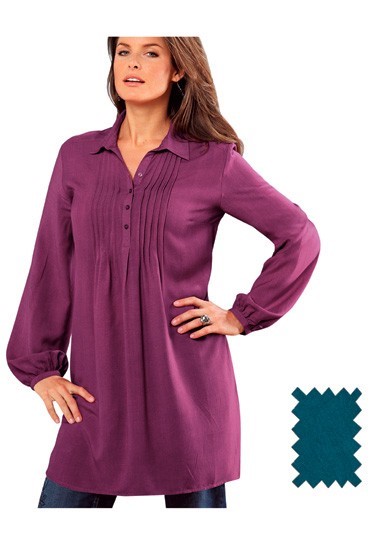 Chemise longue tunique femme