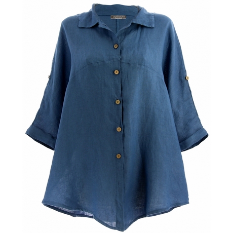 Chemise tunique en jean femme