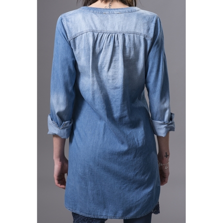 Chemise tunique en jean femme