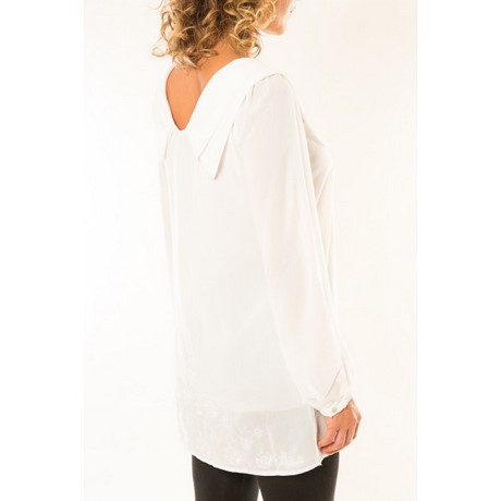 Chemisier blanc long femme