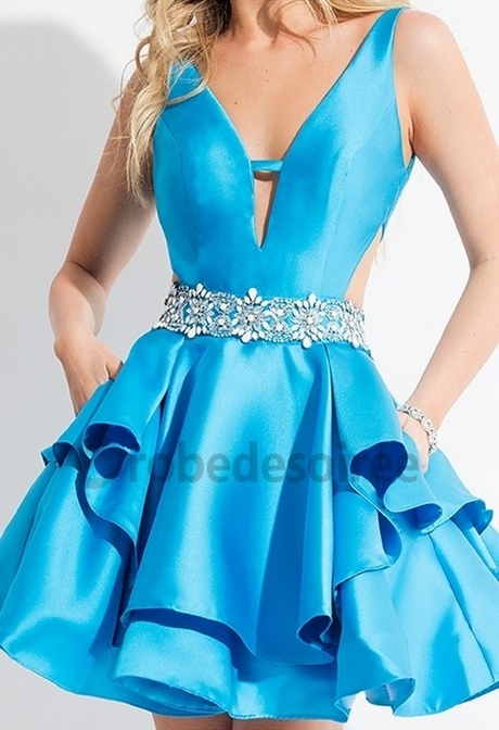 Robe courte turquoise