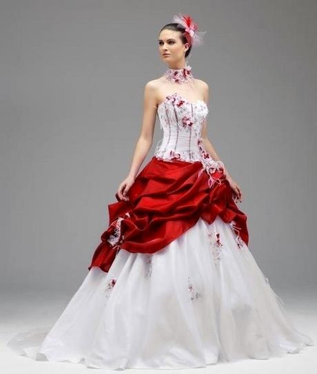 Robe de mariée blanche rouge