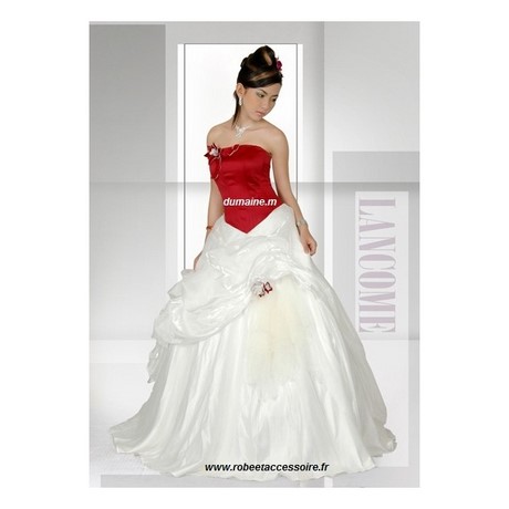 Robe mariee rouge et blanc