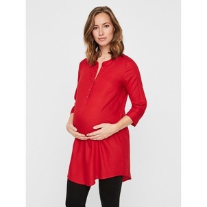 Tunique longue rouge femme