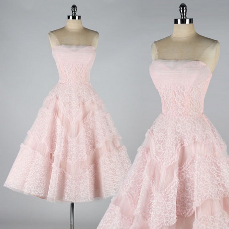 Robe année 50 rose