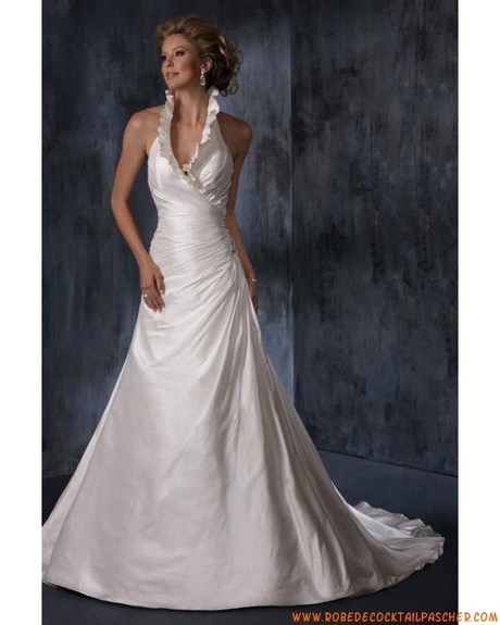 Robe de mariée avec col