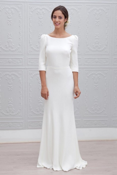 Robe de mariée longue droite