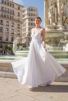 Robe mariée dentelle fluide