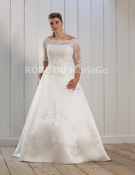 Robe mariée manche 3 4