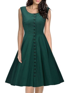 Robe retro verte