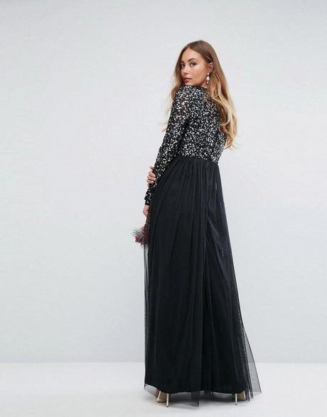 Robe de fete manche longue