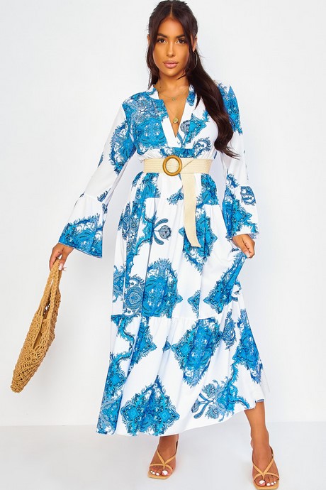 Robe fleurie bleue