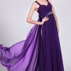 Robe longue violette