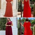 Robe rouge longue grande taille