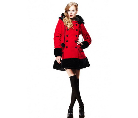 Manteau rouge femme