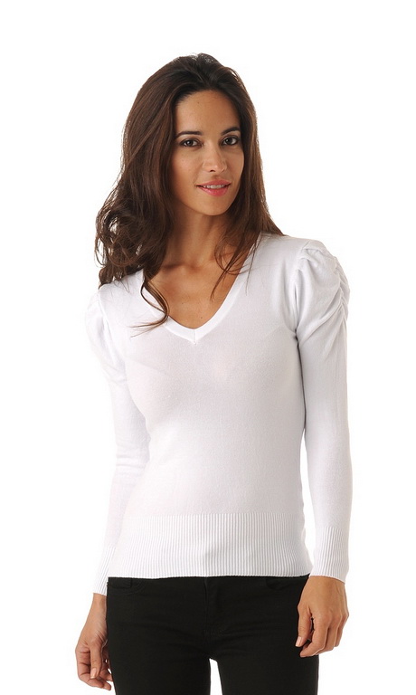 Pull blanc femme