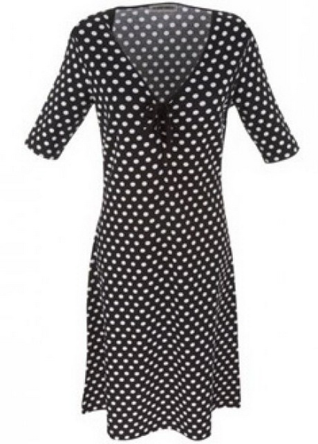 Robe a pois noir et blanc