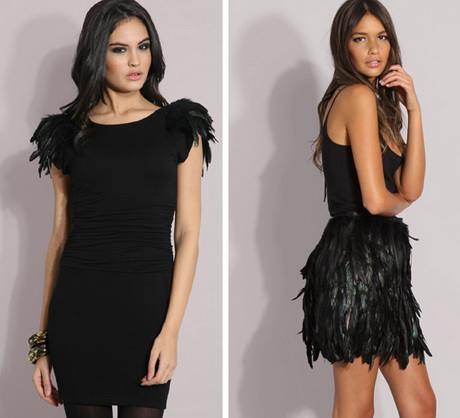 Robe avec plumes