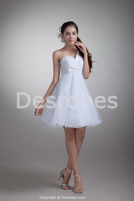 Robe blanche courte mariage