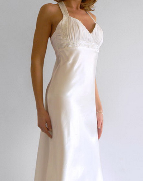 Robe blanche satin