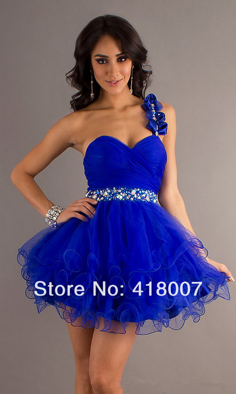 Robe bleu courte