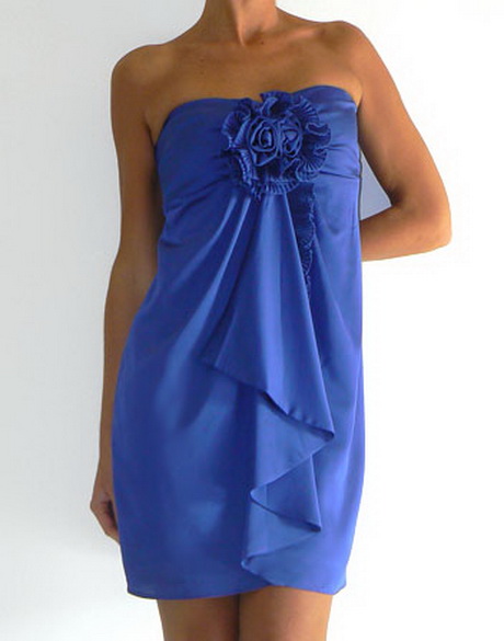 Robe bleu courte