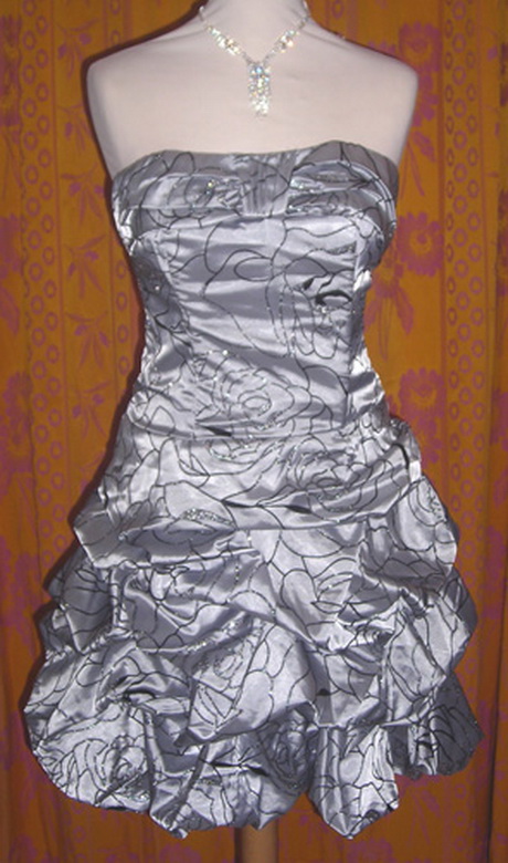 Robe bustier argenté