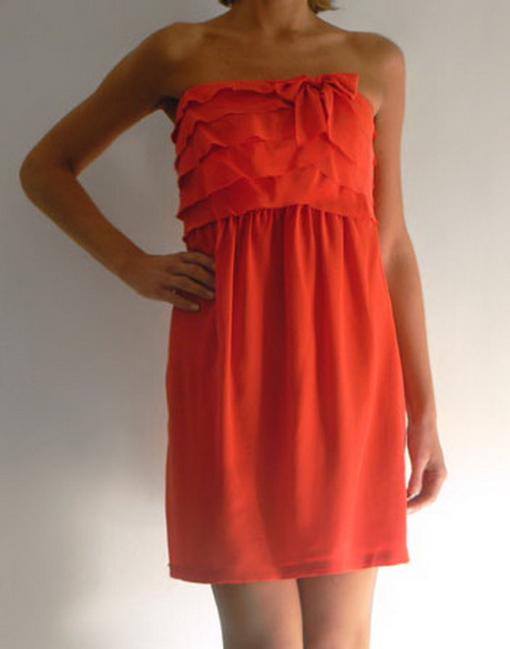 Robe bustier corail