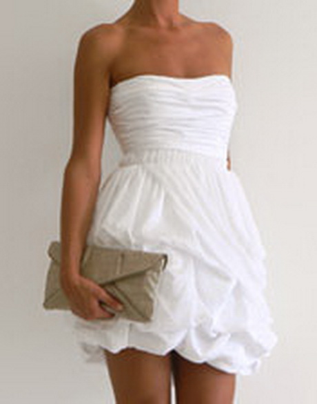 Robe bustier courte blanche