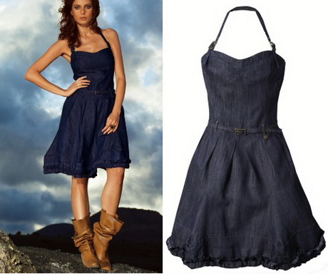 Robe bustier en jean