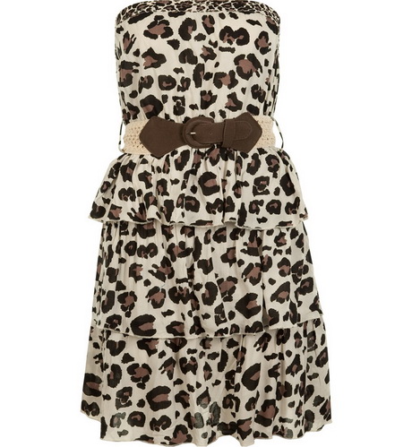 Robe bustier leopard