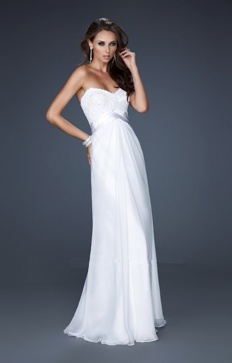 Robe bustier longue blanche