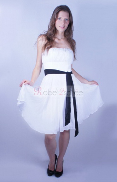 Robe bustier noir et blanc