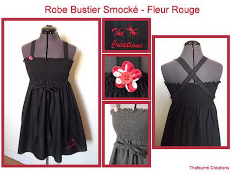 Robe bustier smockée