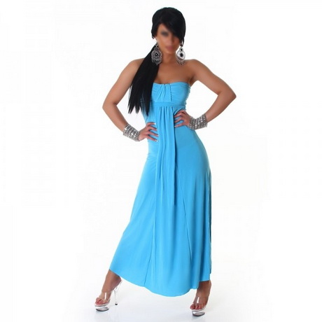 Robe bustier turquoise