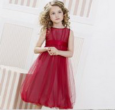 Robe ceremonie fille rouge