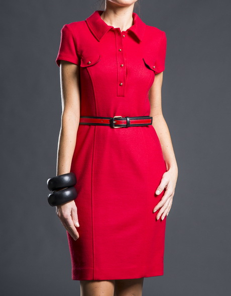 Robe chemisier rouge