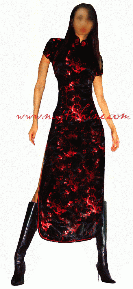Robe chinoise noire