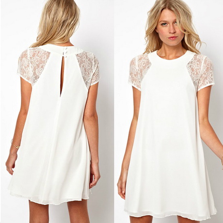 Robe courte dentelle blanche