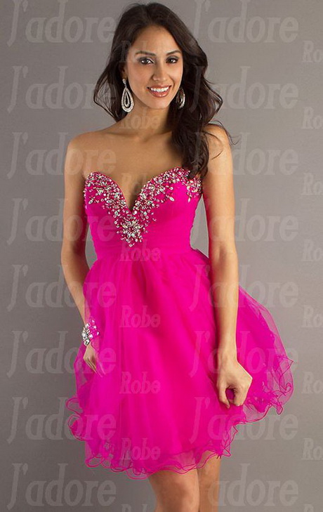 Robe courte fushia