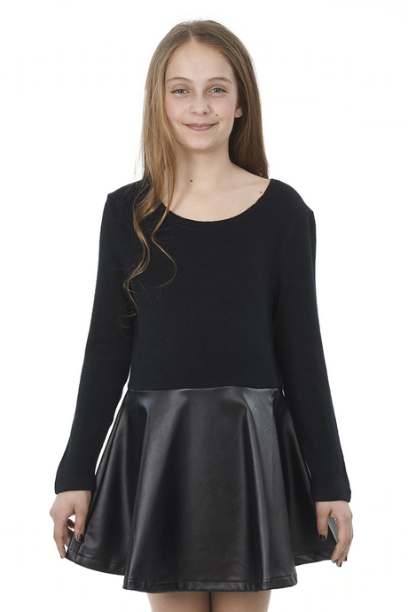 Robe cuir noir