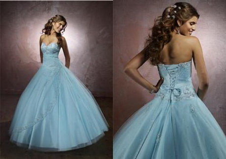 Robe de bal bleu