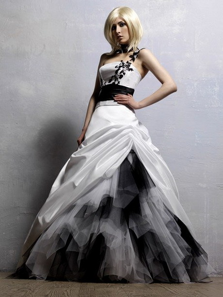 Robe de mariage noir et blanc