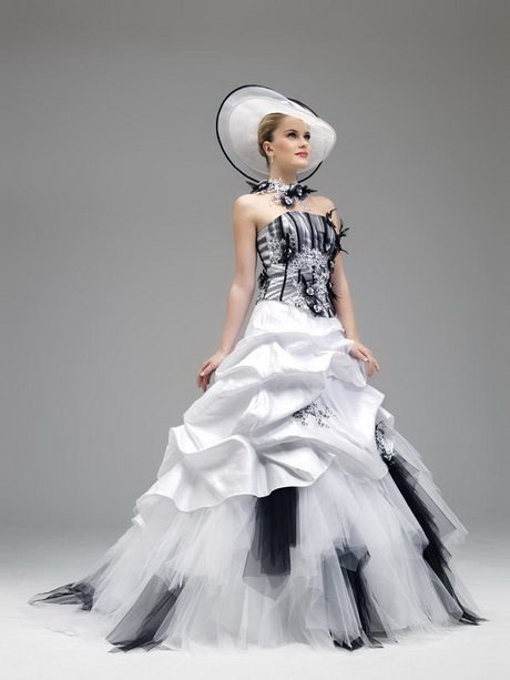 Robe de mariage noir et blanc