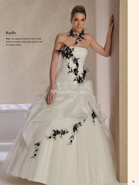 Robe de mariage noir et blanc